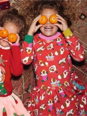 Mini Boden Red Guinea Pig Print Cosy
Sweatshirt Dress holiday